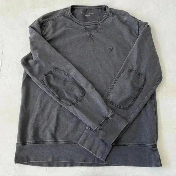 JOHN VARVATOS Darien Long Sleeve Garment Dye Terry Sweatshirt In Grey Size M - Picture 7 of 12